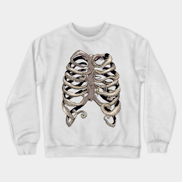 Your Rib Is an Octopus Crewneck Sweatshirt by huebucket